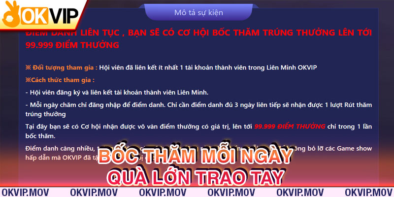 Săn điểm thưởng siêu lớn tại Game Show OKVIP