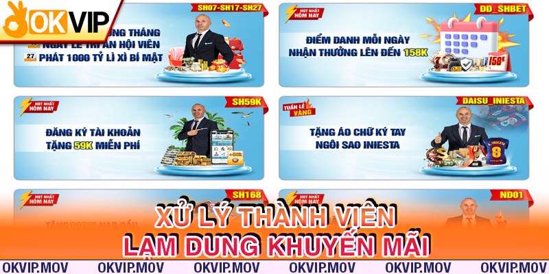 Lạm dụng khuyến mãi sẽ đóng băng tài khoản