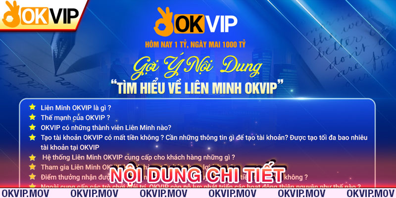 Nội dung cuộc thi tìm hiểu liên minh OKVIP