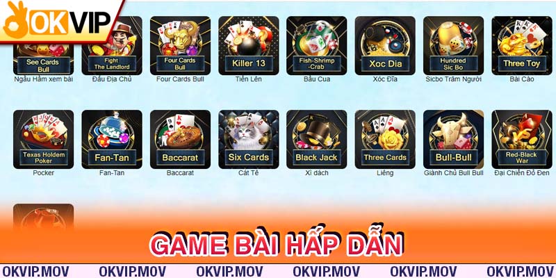 Game bài đồ họa đẹp mắt, âm thanh thu hút