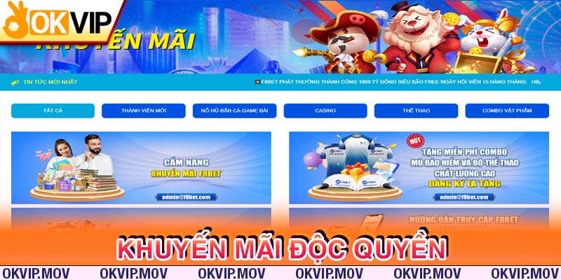 Khuyến mãi độc quyền trên nền tảng cá cược F8bet