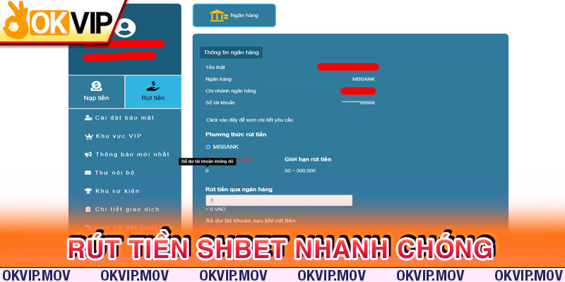 Cách rút tiền thắng cược SHBet siêu nhanh cho newbie