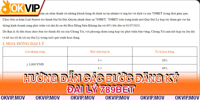 Hướng dẫn các bước đăng ký đại lý 789BET