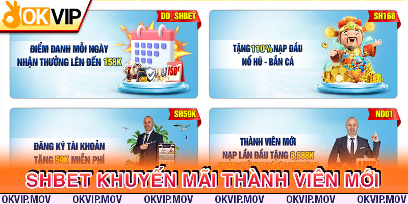 Đăng ký tài khoản nhận khuyến mãi thành viên mới đến từ SHBET 